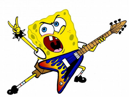 Spongebob with Guitar Color Decal