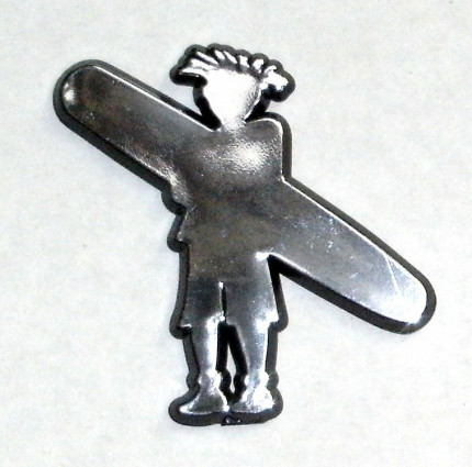 Surfer Dude Chrome Auto Emblem