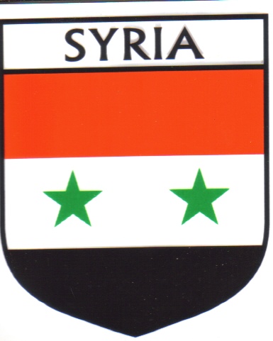 Syria Flag Shield Decal Sticker