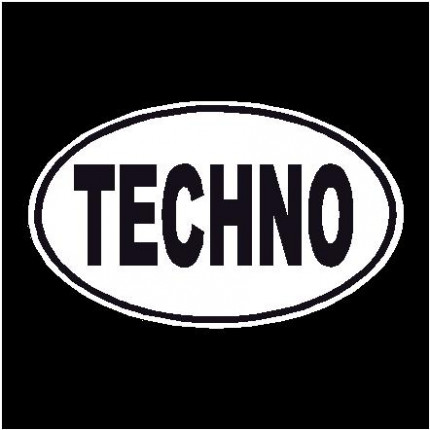 Techno Oval Decal