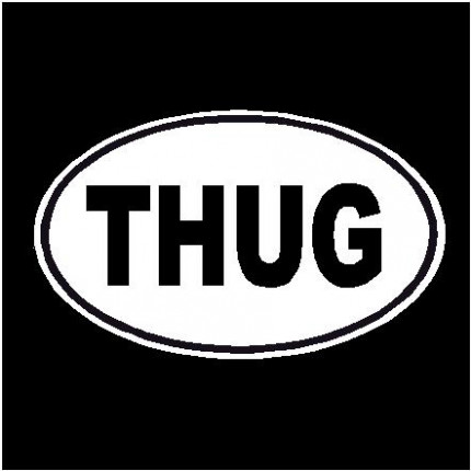 Thug Oval Decal