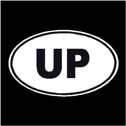 Up Oval Decal