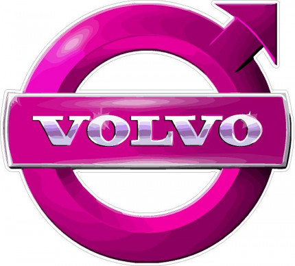 VOLVO LOGO COLOR PINK
