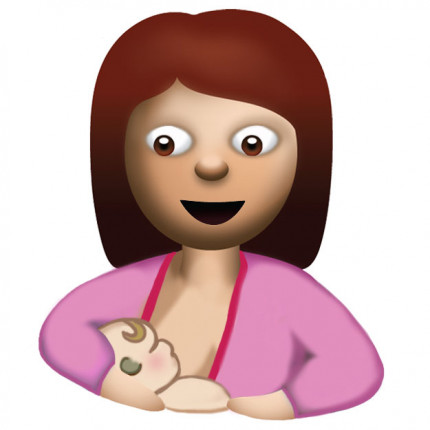 woman breast feeding emoji
