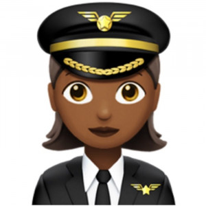 woman pilot medium emoji