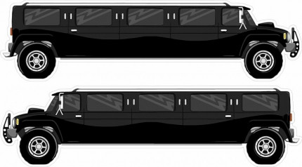HUMMER LIMO STICKERS PAIR