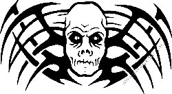 Tribal Skull Vinyl Decal 31