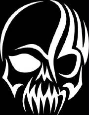 Tribal Skull Vinyl Decal 40