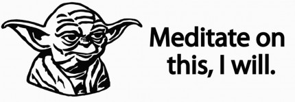 Yoda Yoda Meditate Diecut Sticker