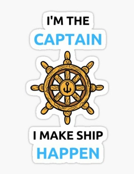 Im The Captain I Make Ship Happen Sticker