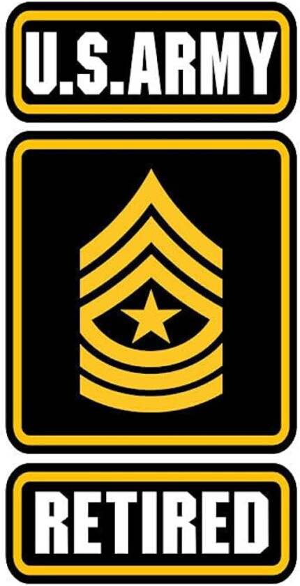 US ARMY RETIRED PATCH STICKER