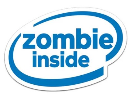 Zombie Inside Warning Zombies Biohazard Outbreak Sticker