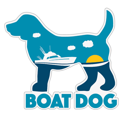 boat dog sticker
