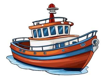 cartoon-boat-sticker