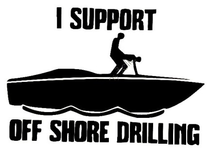 i support off shore drilling boating sticker