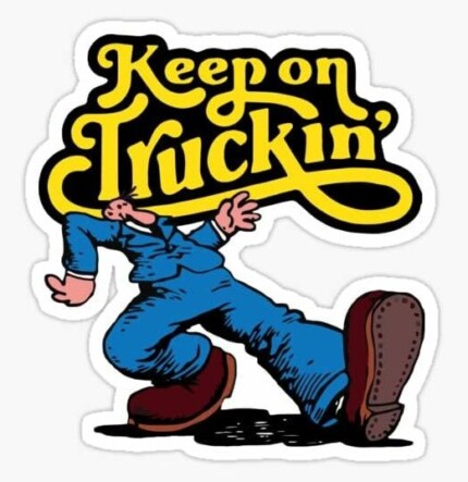 keep on truckin redneck sticker