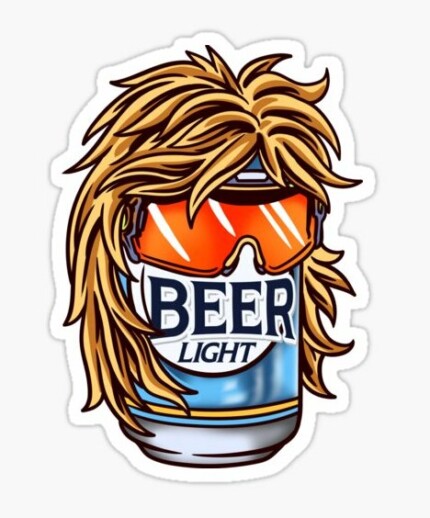 mullet-pride-redneck-BEER STICKER 2