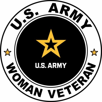 us-army-star-logo-woman-veteran-round-decal-sticker