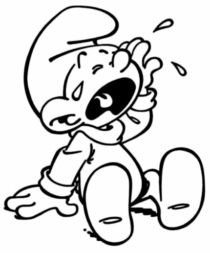 Baby Smurf Diecut Decal