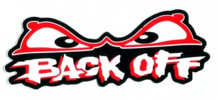 back off sticker 4 funny color auto sticker