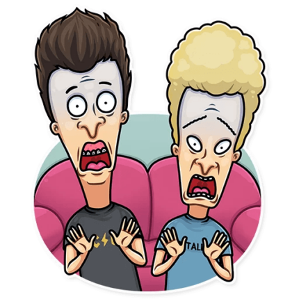 beavis and butthead mtv funny cartoon sticker_4