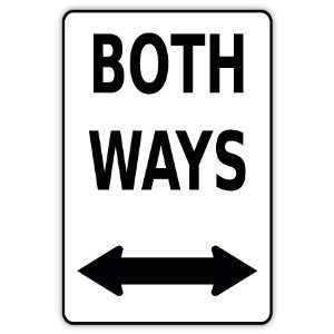 both ways funny sign car bumper sticker decal