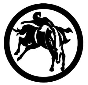 Bronc Rider Circle Decal