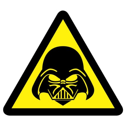 darth vader warning star wars vader sticker
