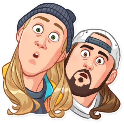 jay and silent bob funny cartoon wall sticker 4