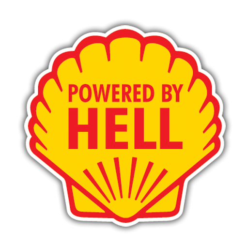 Powered By Shell Sticker funny color auto sticker
