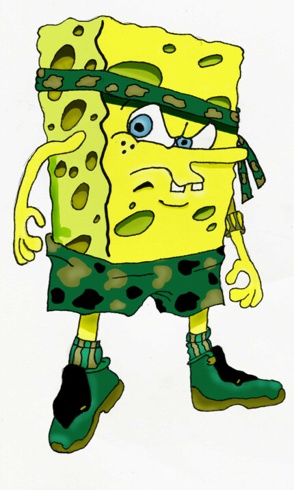 Rambo Spongebob sticker