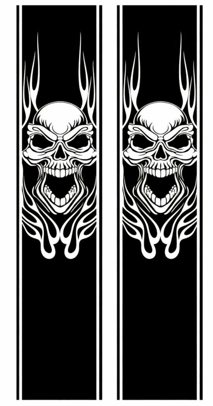 SKULL Tribal Flames COMBO KIT