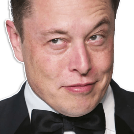 SNEEKY ELON FACE STICKER