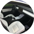 TESLA MODEL 3 WHITE INTERIOR STICKER