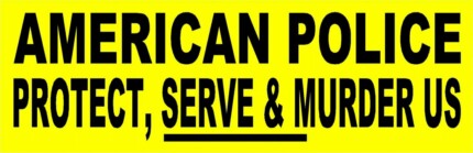american police murder us sticker