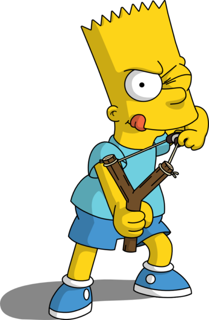 bart-simpson-SLING SHOT Sticker