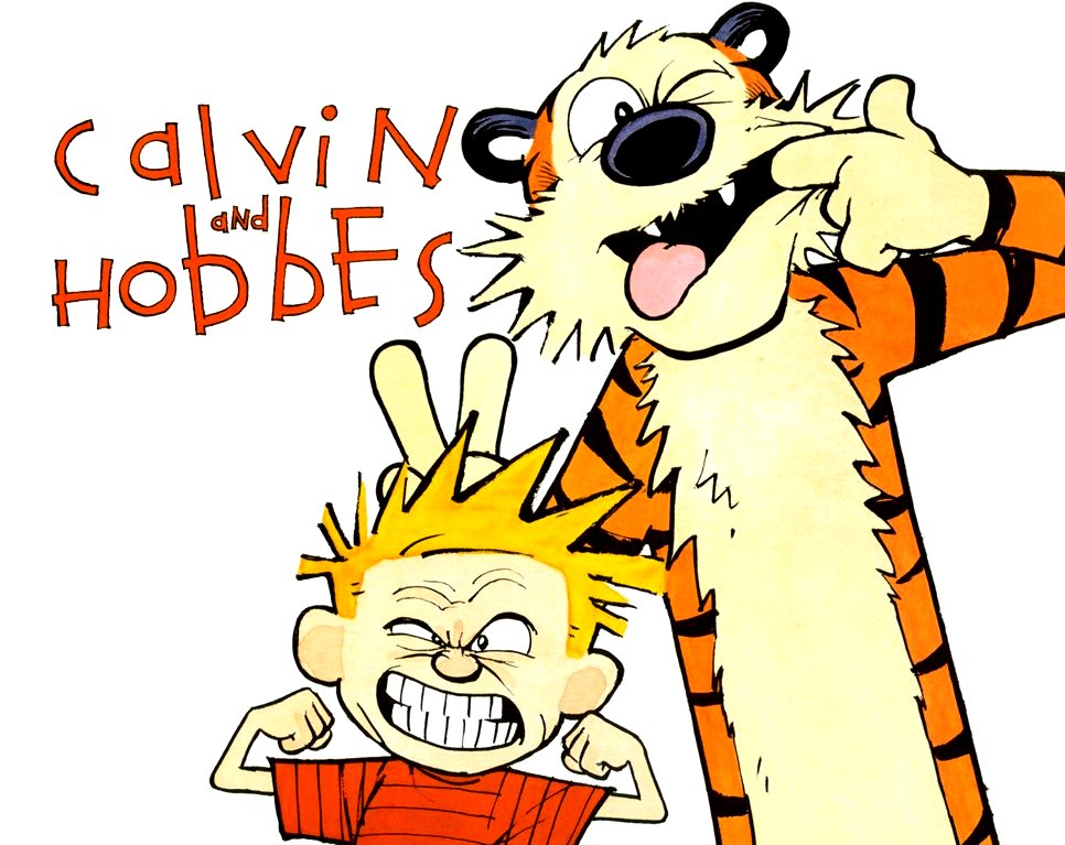 Calvin and Hobbes Rectangular Color Stickers 03