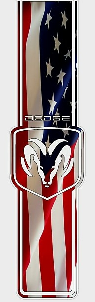 DODGE FILLS Truck bed Stripe 4 USA Flag