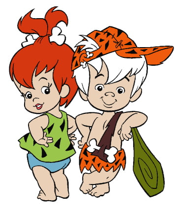 Flintstones Pebbles and Bam Bam Color Decal Sticker