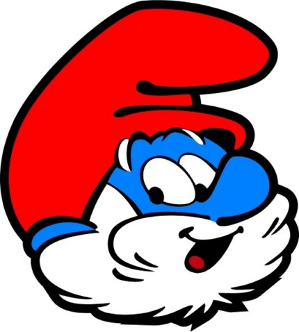 PAPA smurf HEAD STICKER