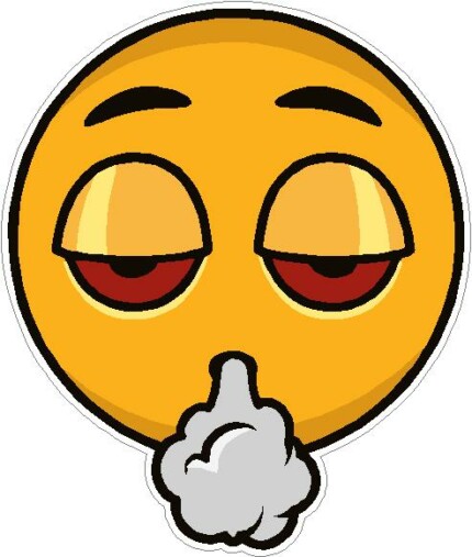 smile stoned sticker