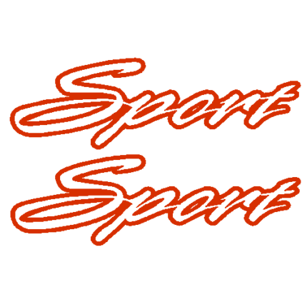 Sport outline decal
