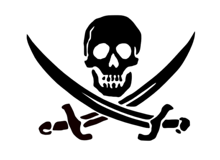 Pirate Skull with Swords Decal