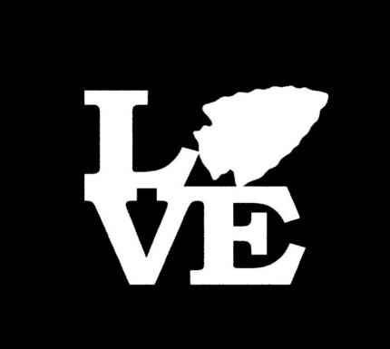 Arrowhead Love For Car Window Truck Bumper Door Vinyl Decal Arrowhead