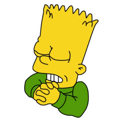 bart-simpson-PRAY Sticker