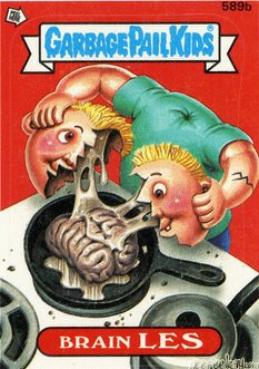 Brain LES Funny Sticker Name Decal