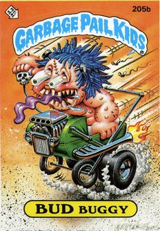 BUD Buggy Funny Sticker Name Decal