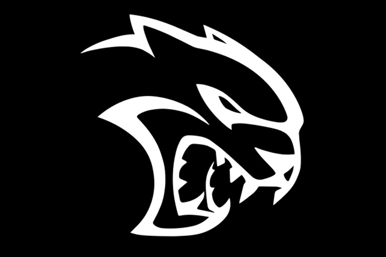 CHARGER SRT HELLCAT LOGO DIE CUT DECAL right