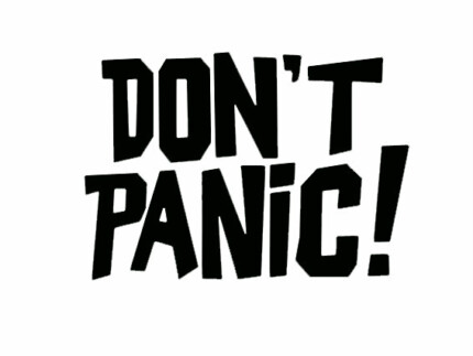 dont panic die cut vinyl sticker