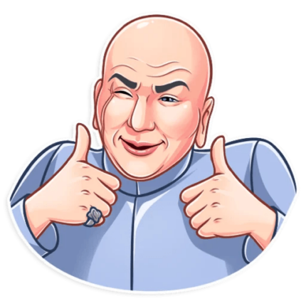 dr evil funny tv show sticker 3